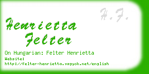 henrietta felter business card